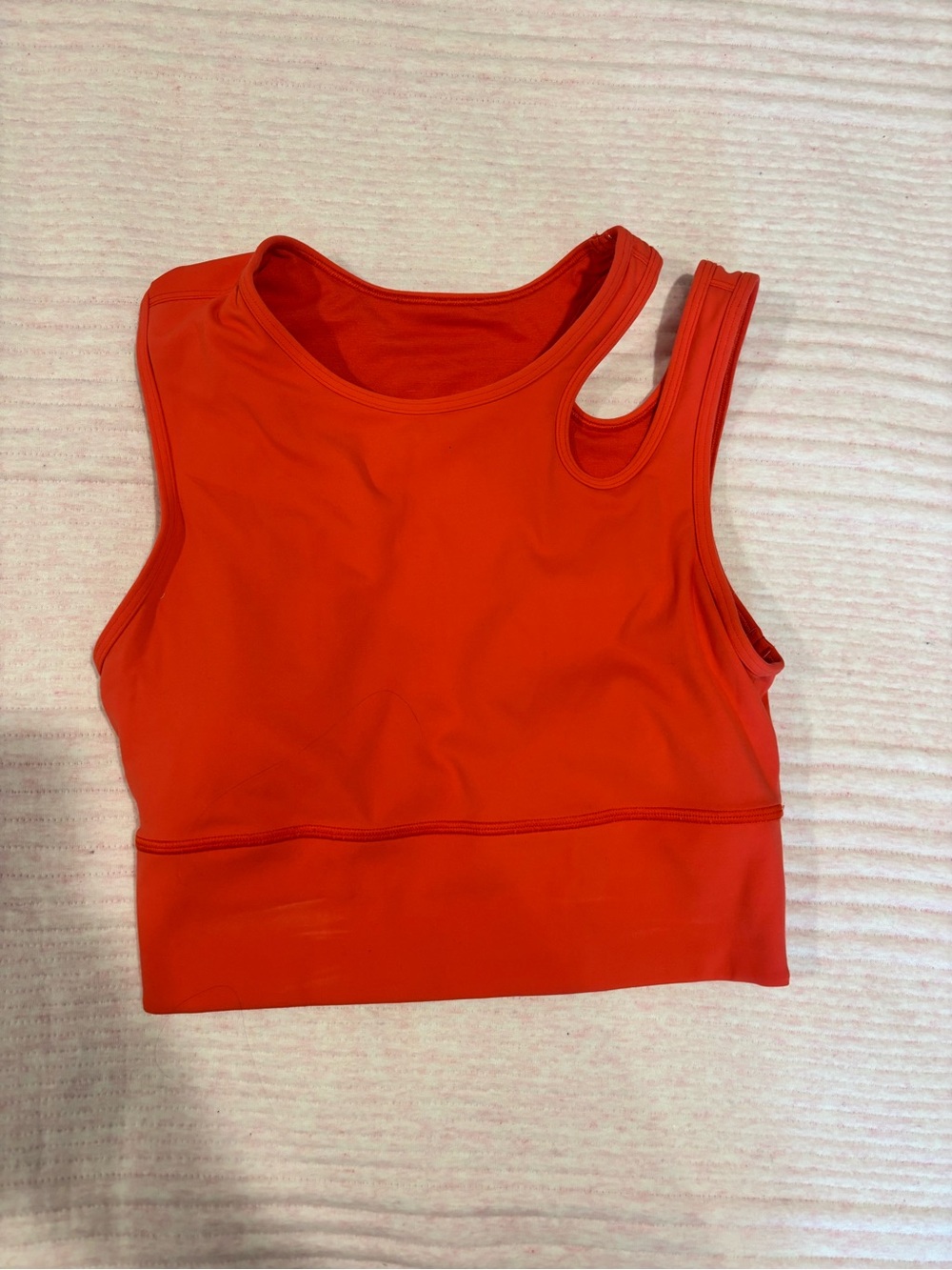 lululemon athletica orange Asymmetrical Strap Tank